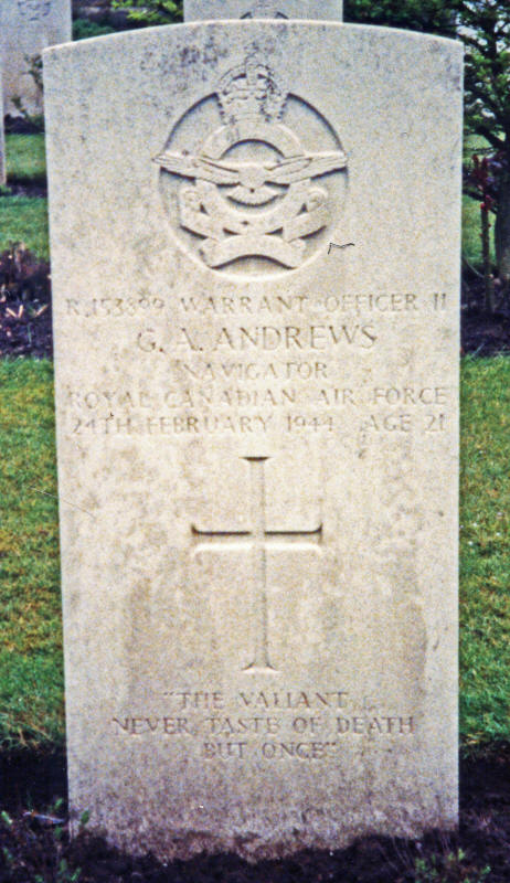F/Sgt George Albert Andrews<br /><br /><br />died on active duty - 24.2.1944
